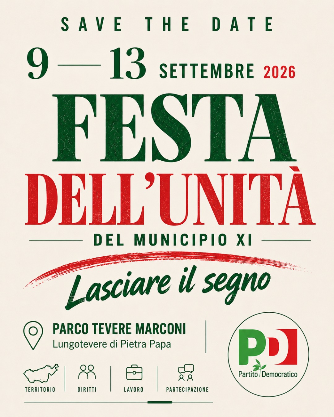 locandina Festa dell'Unità del Municipio XI