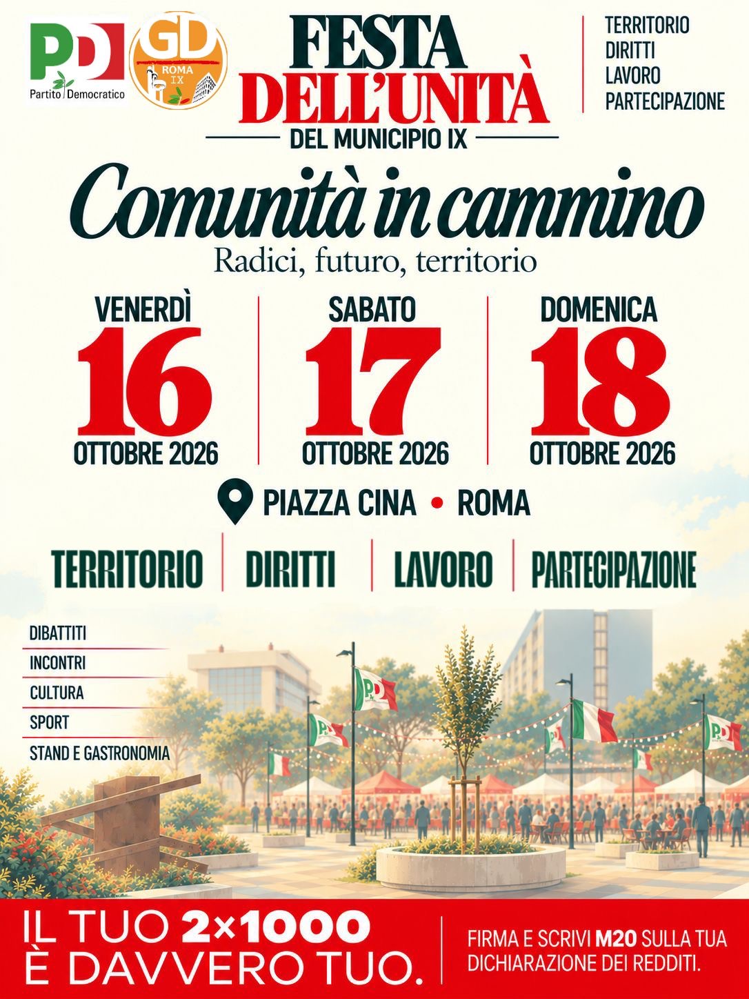 locandina Festa Unità Municipio IX