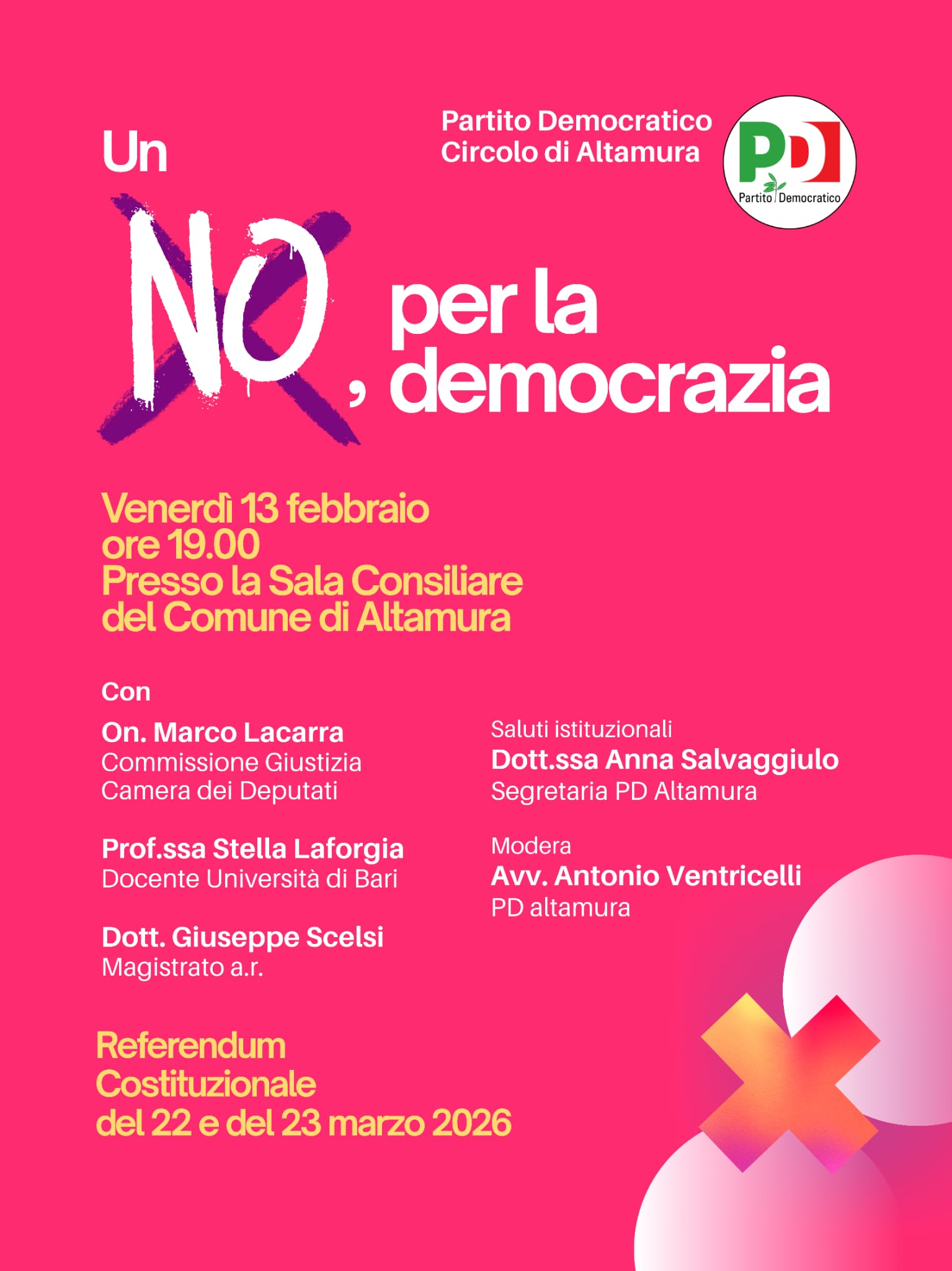 Un NO per la democrazia
