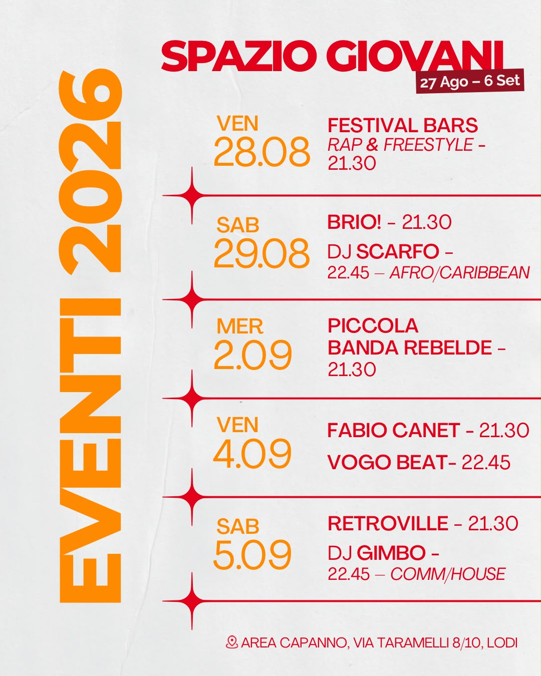 spazio giovani - Eventi 2026
