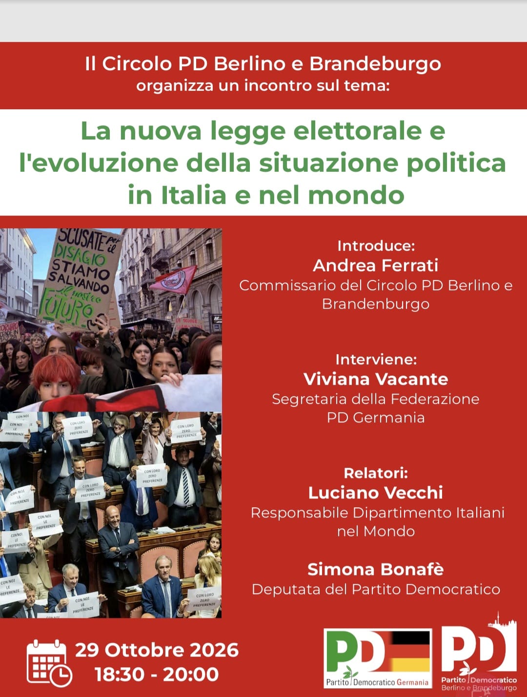 La nuova legge elettorale e l’evoluzione della situazione politica in Italia e nel mondo